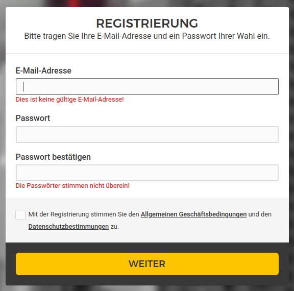 Hetzner Registrierung