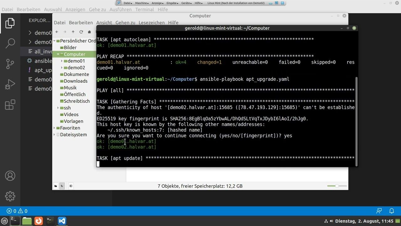 Ansible Umgebung für mehrere Computer einrichten - Cloud Server Serie